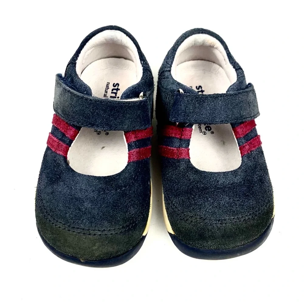 Stride Rite Baby Sporty 3431574 Navy/Red Suede Soft Walker Size 5W